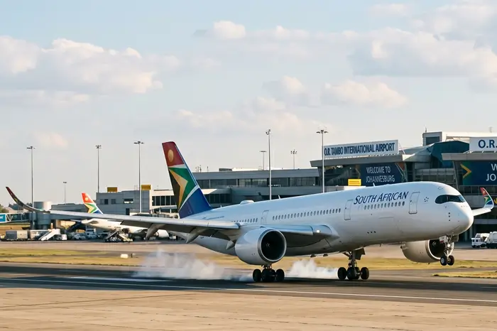 Arrival at O.R. Tambo International Airport in Johannesburg